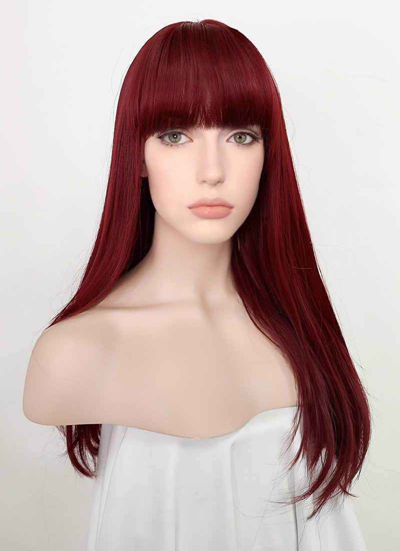 Red Straight Synthetic Wig NS213