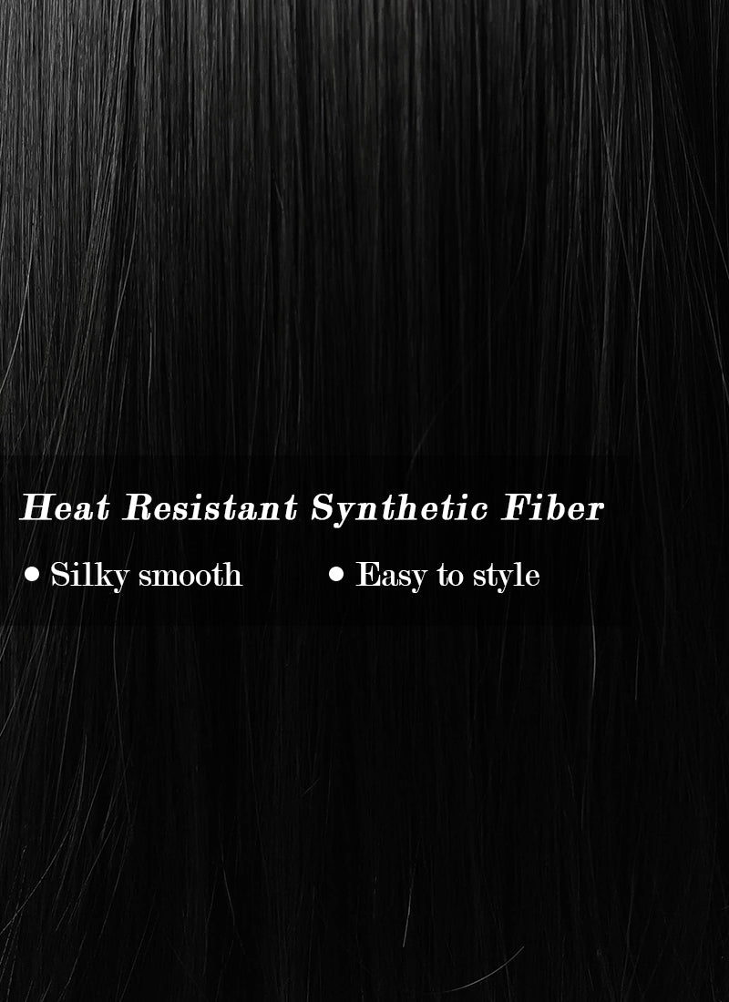 Black Straight Synthetic Wig NS215