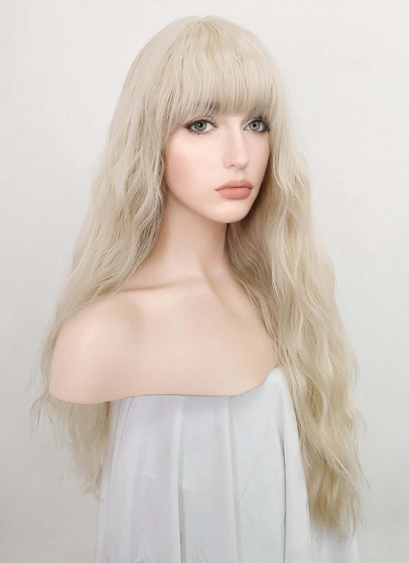 Light Blonde Wavy Synthetic Wig NS232