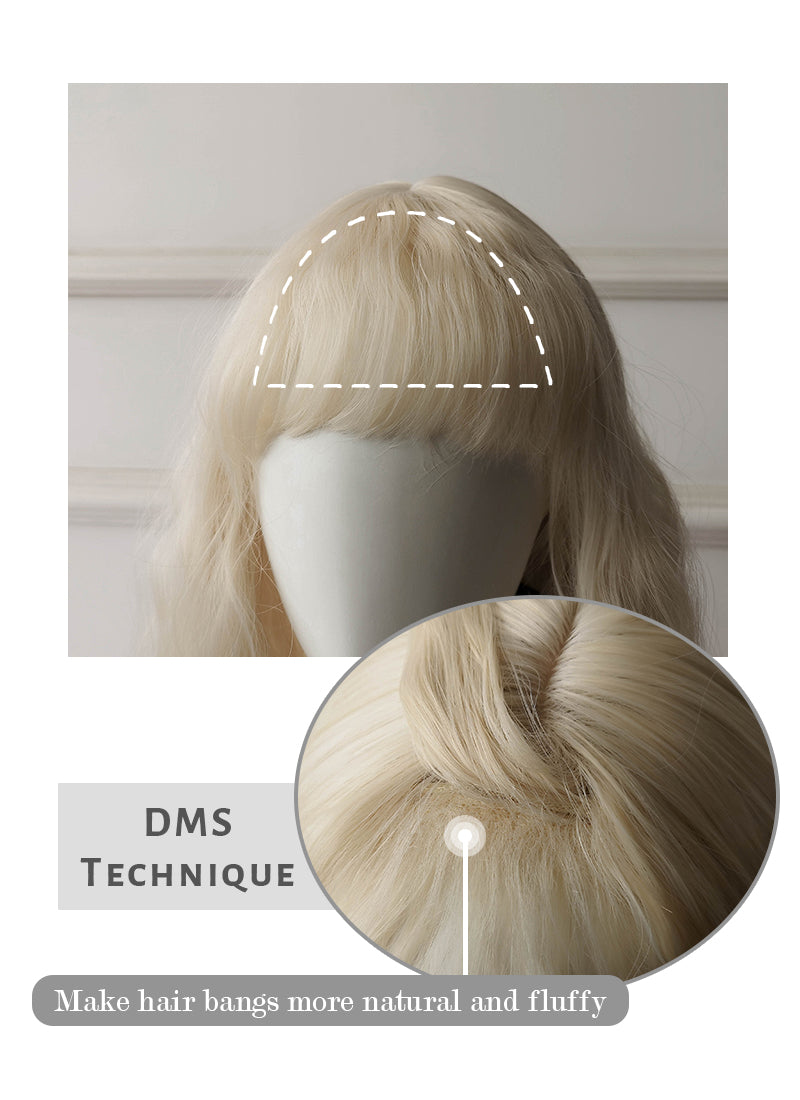 Light Blonde Wavy Synthetic Wig NS232