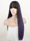 Two Tone Purple Straight Synthetic Wig NS240