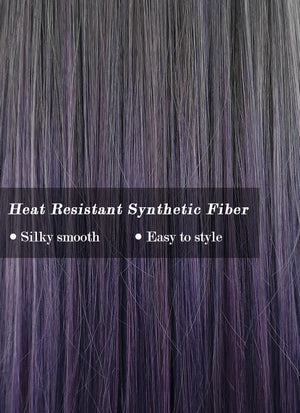 Two Tone Purple Straight Synthetic Wig NS240