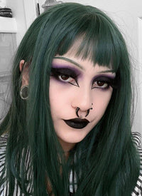 Dark Green Straight Synthetic Hair Wig NS284