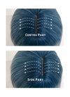 Blue Purple Grey Ombre Straight Synthetic Hair Wig NS286