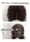 Ash Purple With Dark Roots Wavy Synthetic Wig NS295