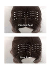 Ash Purple With Dark Roots Wavy Synthetic Wig NS295