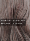 Ash Purple With Dark Roots Wavy Synthetic Wig NS295