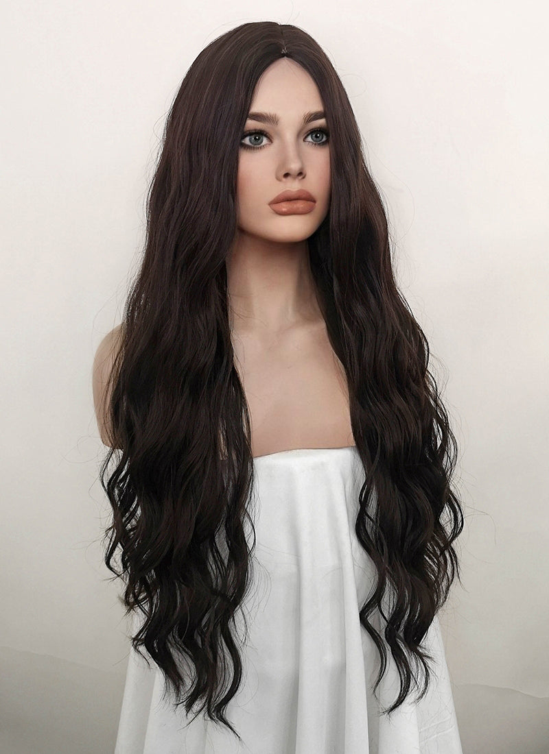 Mixed Brown Wavy Synthetic Hair Wig NS296
