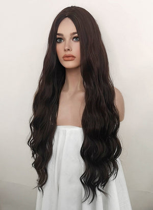 Mixed Brown Wavy Synthetic Hair Wig NS296