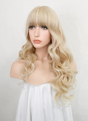 Blonde Wavy Bob Synthetic Wig NS320