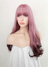 Pink Red Ombre Wavy Synthetic Hair Wig NS345