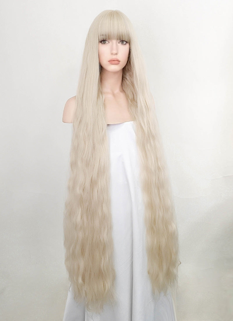 Light Blonde Wavy Synthetic Hair Wig NS351