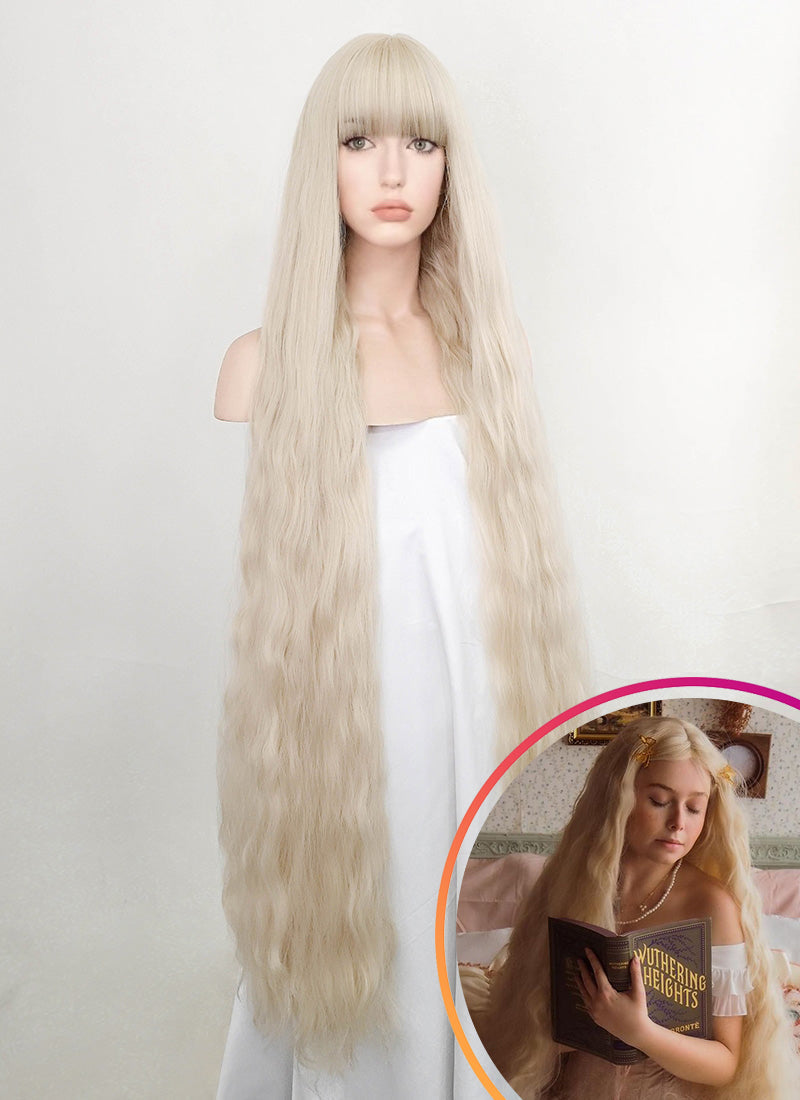 Light Blonde Wavy Synthetic Hair Wig NS351