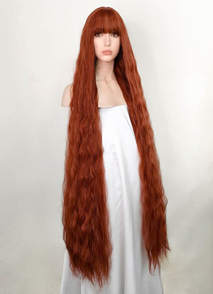 Auburn Wavy Synthetic Hair Wig NS352