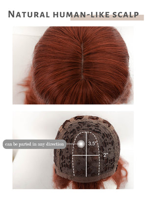 Auburn Wavy Synthetic Hair Wig NS352