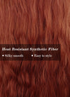Auburn Wavy Synthetic Hair Wig NS352