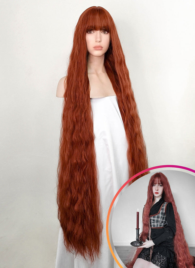 Auburn Wavy Synthetic Hair Wig NS352
