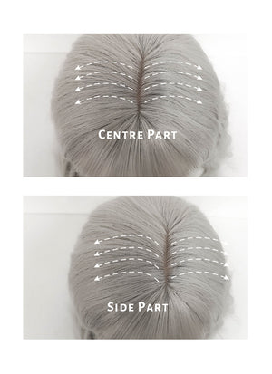 Grey Wavy Synthetic Hair Wig NS353