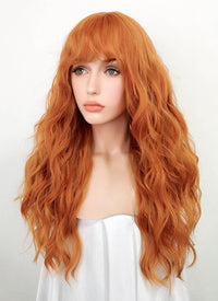 Orange Wavy Synthetic Hair Wig NS359