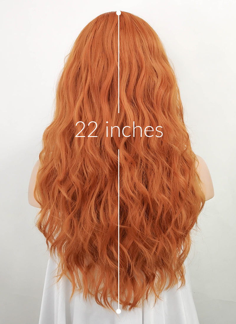 Orange Wavy Synthetic Hair Wig NS359