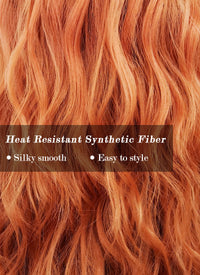 Orange Wavy Synthetic Hair Wig NS359