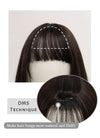 Brunette Mixed Blonde Straight Bob Synthetic Wig NS366