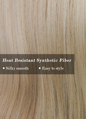 Blonde Mixed Black Wavy Synthetic Wig NS368