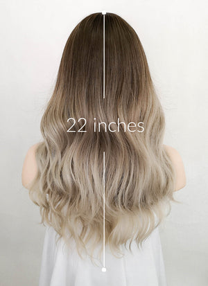 Brown Blonde Ombre Wavy Synthetic Wig NS379