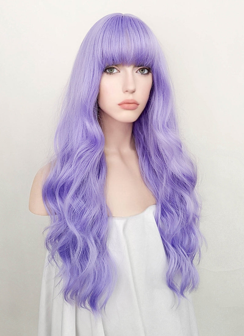 Light Purple Wavy Synthetic Hair Wig NS384