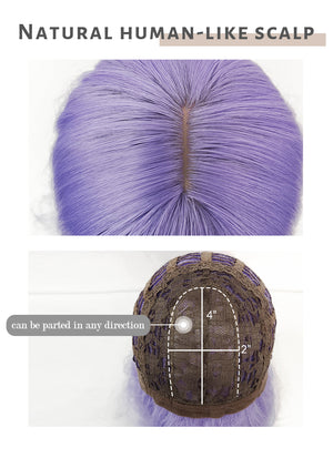 Light Purple Wavy Synthetic Hair Wig NS384
