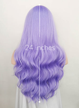 Light Purple Wavy Synthetic Hair Wig NS384