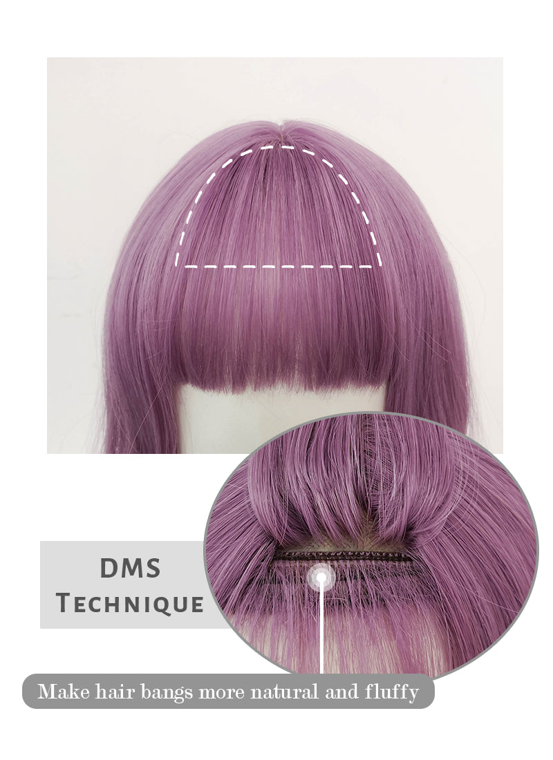 Purple Wavy Synthetic Hair Wig NS385