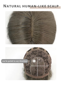 Dark Grey Wavy Synthetic Wig NS388