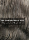 Dark Grey Wavy Synthetic Wig NS388