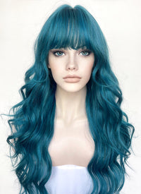 Green Wavy Synthetic Hair Wig NS399