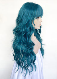 Green Wavy Synthetic Hair Wig NS399