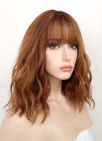 Auburn Wavy Bob Synthetic Wig NS400