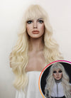 Platinum Blonde Wavy Synthetic Hair Wig NS401