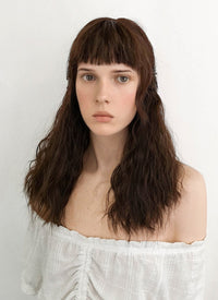 Stranger Things Eleven Brunette Wavy Synthetic Wig NS405A