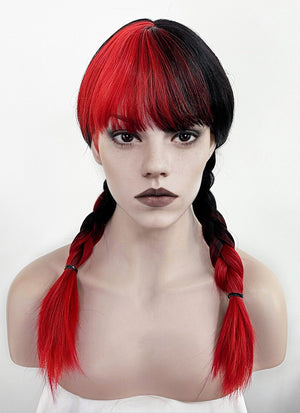 Black Red Ombre Synthetic Wig NS408A