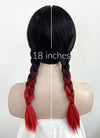 Black Red Ombre Synthetic Wig NS408A