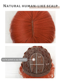 Ginger Wavy Synthetic Hair Wig NS410