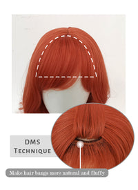 Ginger Wavy Synthetic Hair Wig NS410