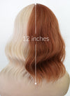 Ginger Blonde Split Color Wavy Synthetic Hair Wig NS414