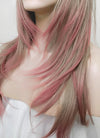 Pink Mixed Blonde Ombre Layered Synthetic Hair Wig NS415