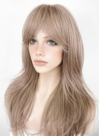 Pinkish Blonde Wavy Synthetic Hair Wig NS417