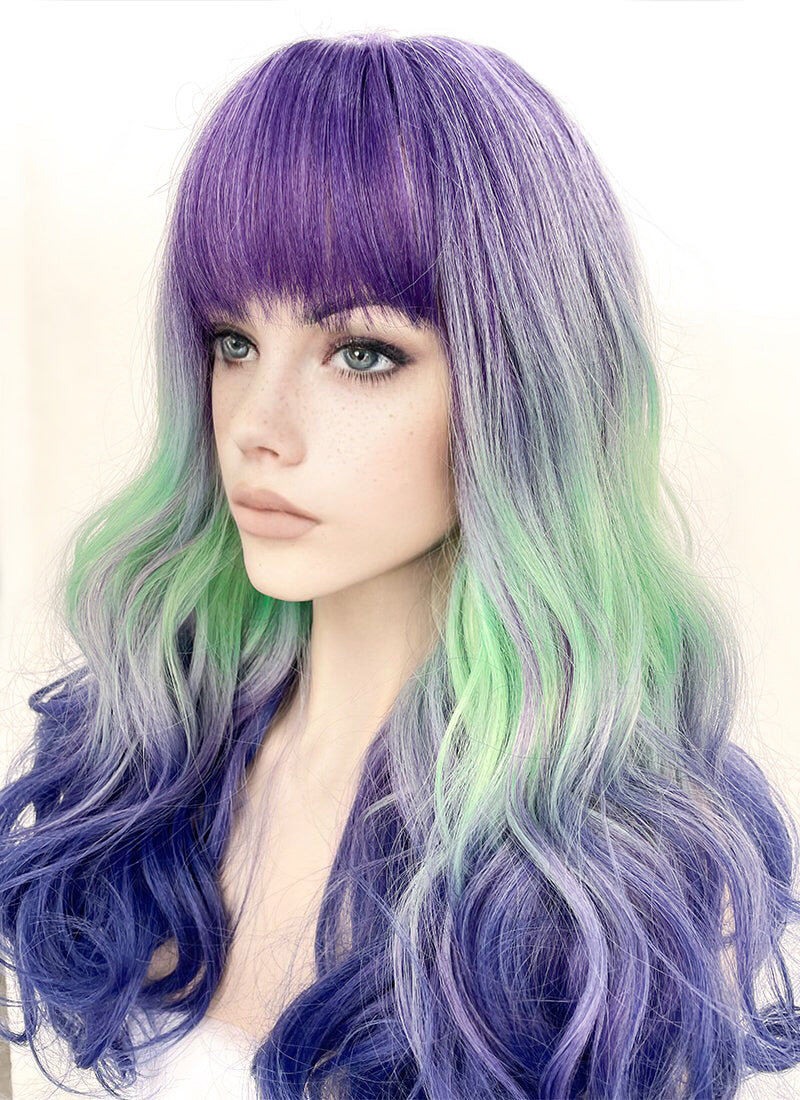 Blue green wig hotsell
