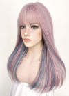 Pastel Pink Mixed Blue Straight Synthetic Hair Wig NS429