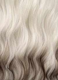 Blonde Mixed Brown With Dark Roots Wavy Synthetic Wig NS430