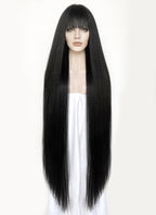 Black Yaki Straight Synthetic Hair Wig NS435